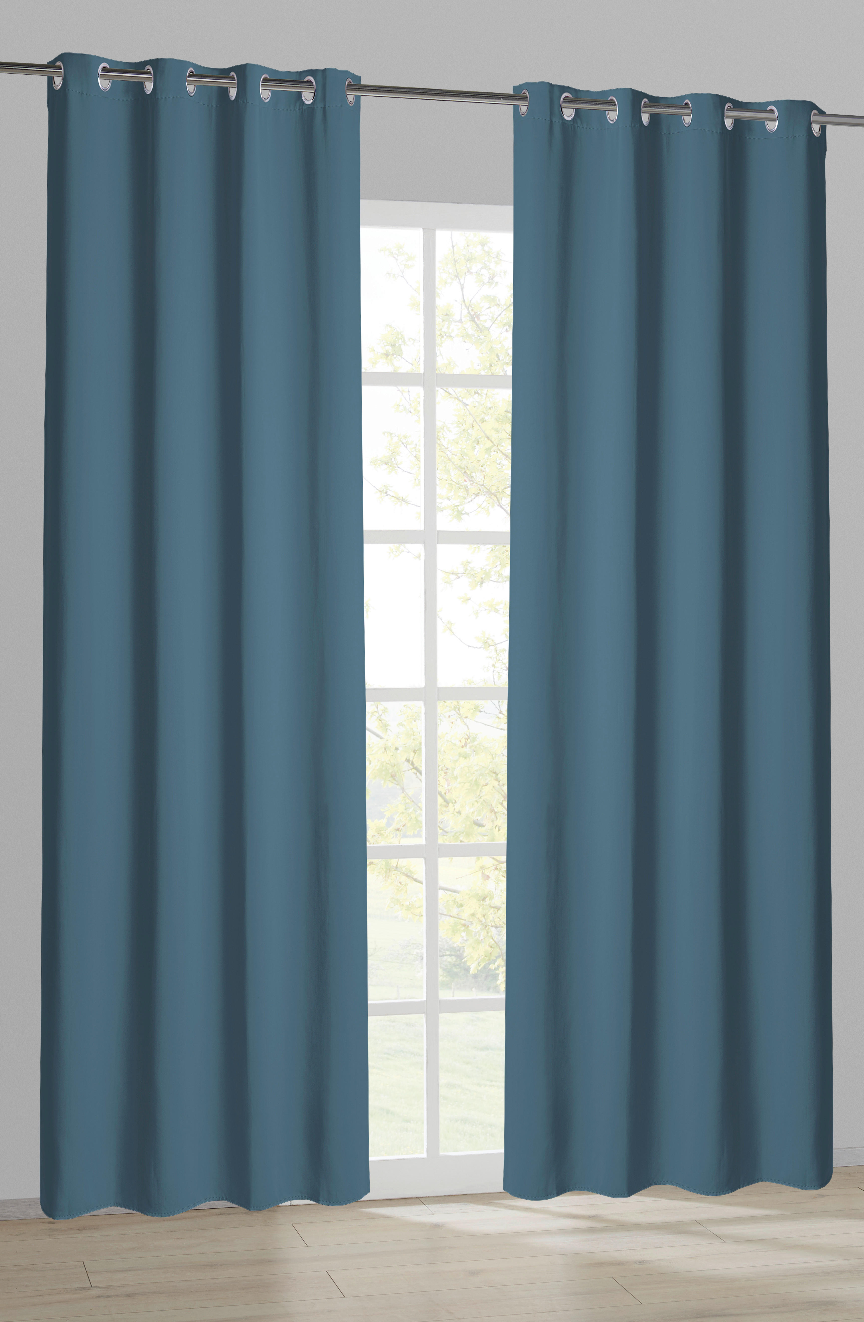 Ösenvorhang Verona blau B/L: ca. 140x245 cm Verona - blau (140,00/245,00cm)