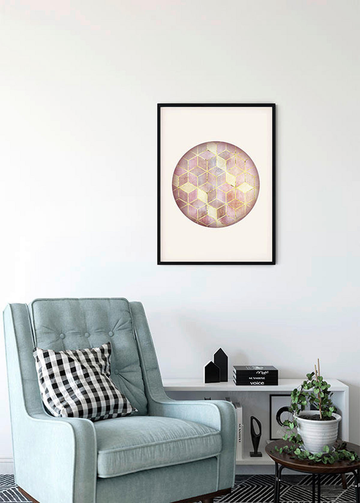 Komar Poster Mosaik Circle Rosso Abstrakt B/L: ca. 30x40 cm Mosaik Circle Rosso - (30,00/40,00cm) - Komar