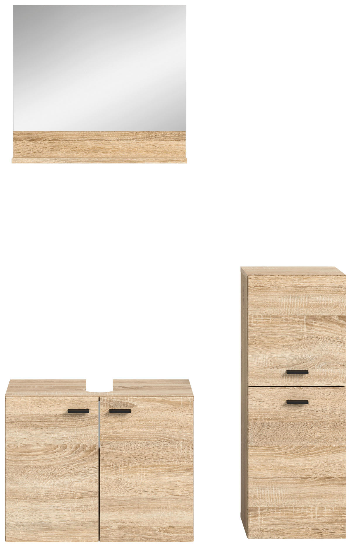 Badezimmer-Set BOSTON Eiche Sonoma Nachbildung B/H/T: ca. 102x186x33 cm BOSTON - Eiche (102,00/186,00/33,00cm) - xonox.home
