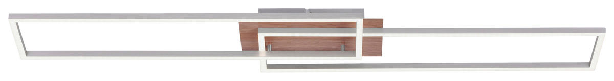 Just Light LED-Deckenleuchte IVEN 14019-78 stahlfarbig Metall B/H/T: ca. 25x7x110 cm 2 Brennstellen IVEN - stahlfarbig (25,00/7,00/110,00cm) - Just Light
