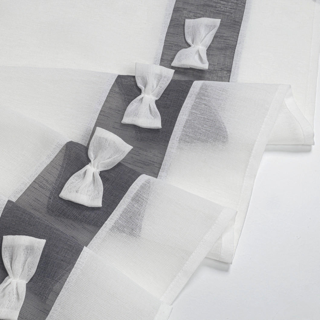 Scheibengardine Susi offwhite B/L: ca. 140x50 cm Susi - offwhite/anthrazit (140,00/50,00cm) - Happy Home
