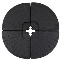 Outsunny Schirmständer mit 4 Teilen Schirmständer_mit_4Teilen - schwarz (48,00/48,00/8,00cm) - Outsunny