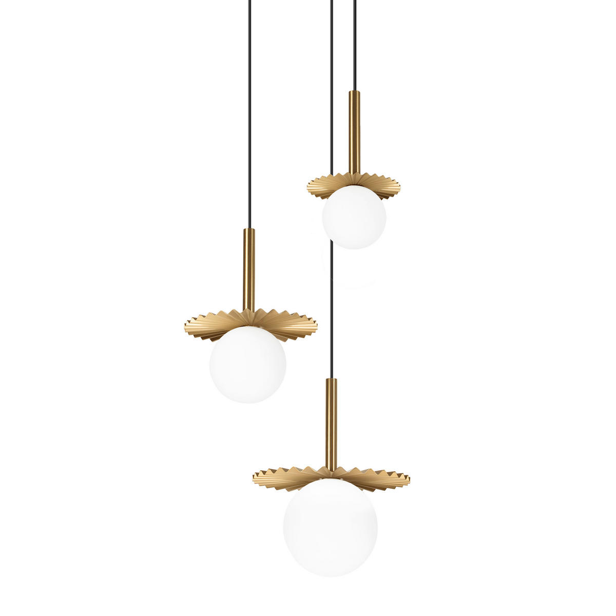 Lamkur Hängeleuchte Kupfer Stahl Glas B/H/L: ca. 120x45x45 cm G9 3 Brennstellen Chita - Kupfer (45,00/120,00/45,00cm) - Lamkur