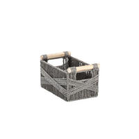 Zeller Aufbewahrungskorb grau Holz B/H/L: ca. 17x16x29 cm Aufbewahrungskorb - grau (29,00/17,00/16,00cm) - Zeller