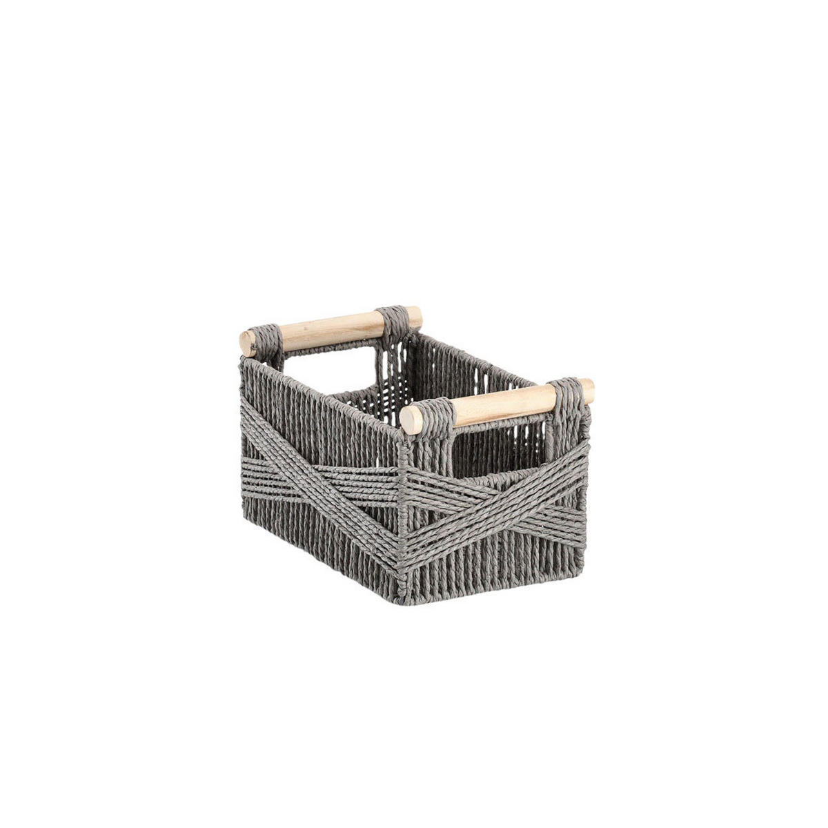 Zeller Aufbewahrungskorb grau Holz B/H/L: ca. 17x16x29 cm Aufbewahrungskorb - grau (29,00/17,00/16,00cm) - Zeller