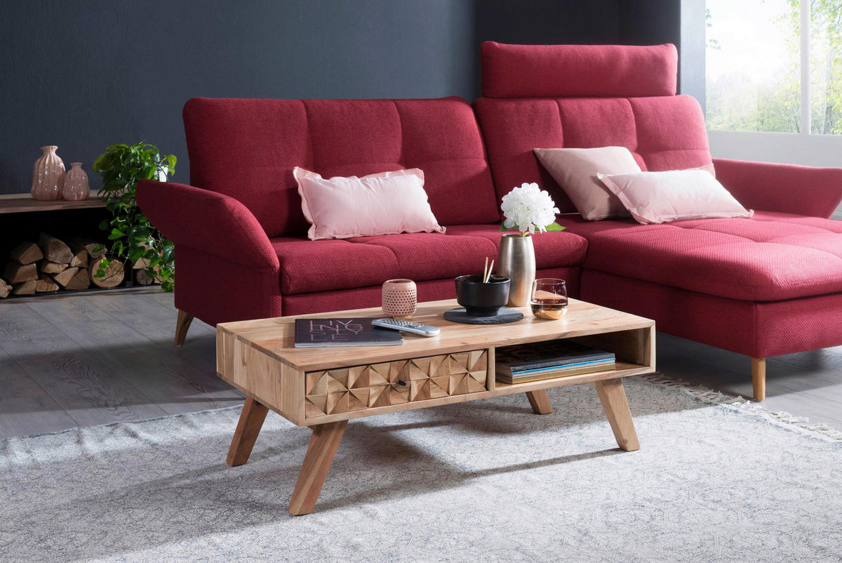 Couchtisch braun B/H/T: ca. 95x35x50 cm Couchtisch - braun (95,00/35,00/50,00cm) - Wohnling