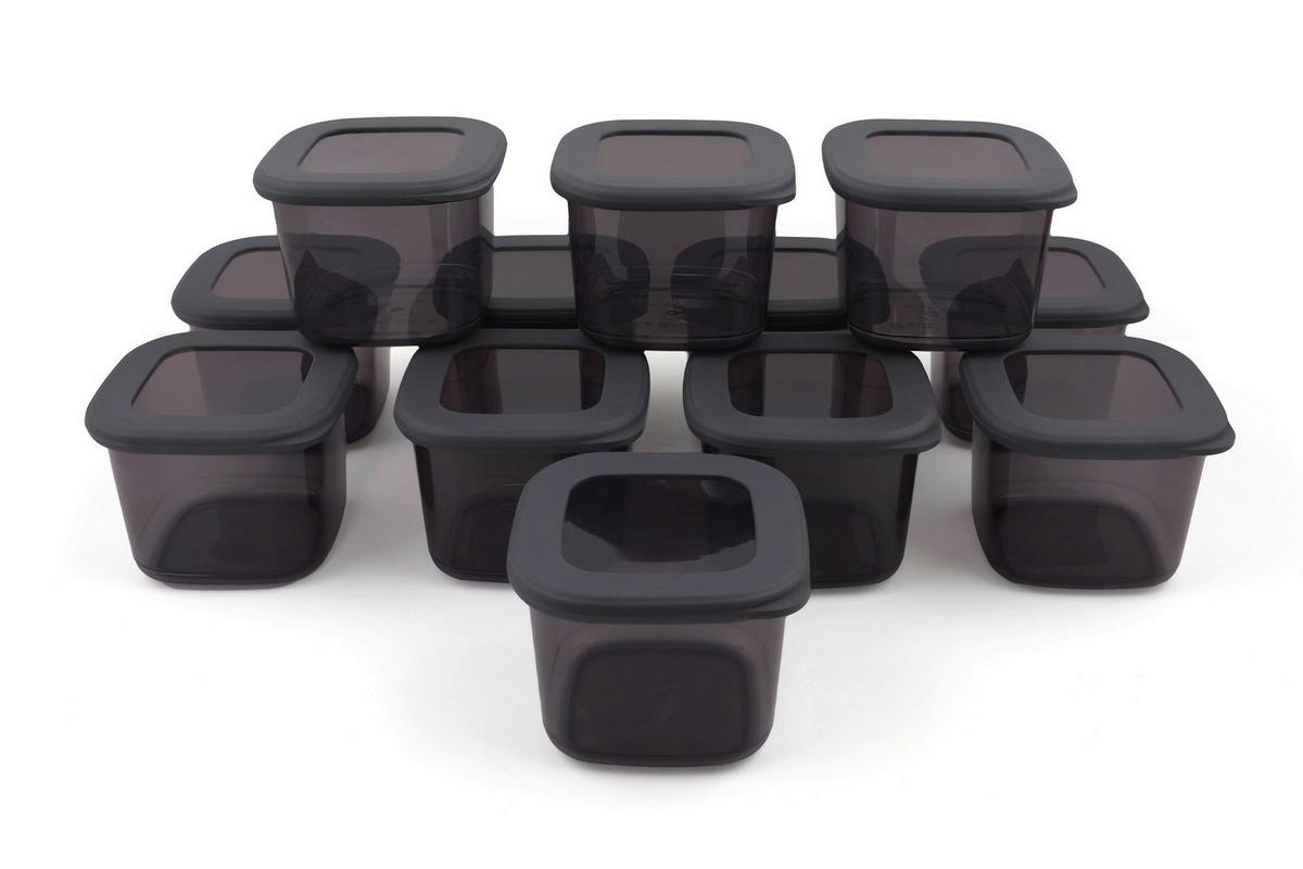 HermiaConcept Frischhaltebox-Set Pandora 12-tlg.  anthrazit Pandora 12-tlg.  - anthrazit - HermiaConcept