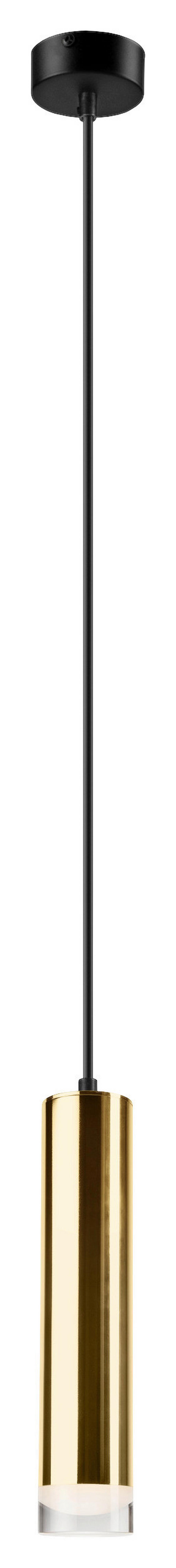 Lamkur Pendelleuchte DIEGO 39565 gold Aluminium Stahl Acryl H/L: ca. 100x8 cm E27 1 Brennstellen Diego - gold (8,00cm) - Lamkur