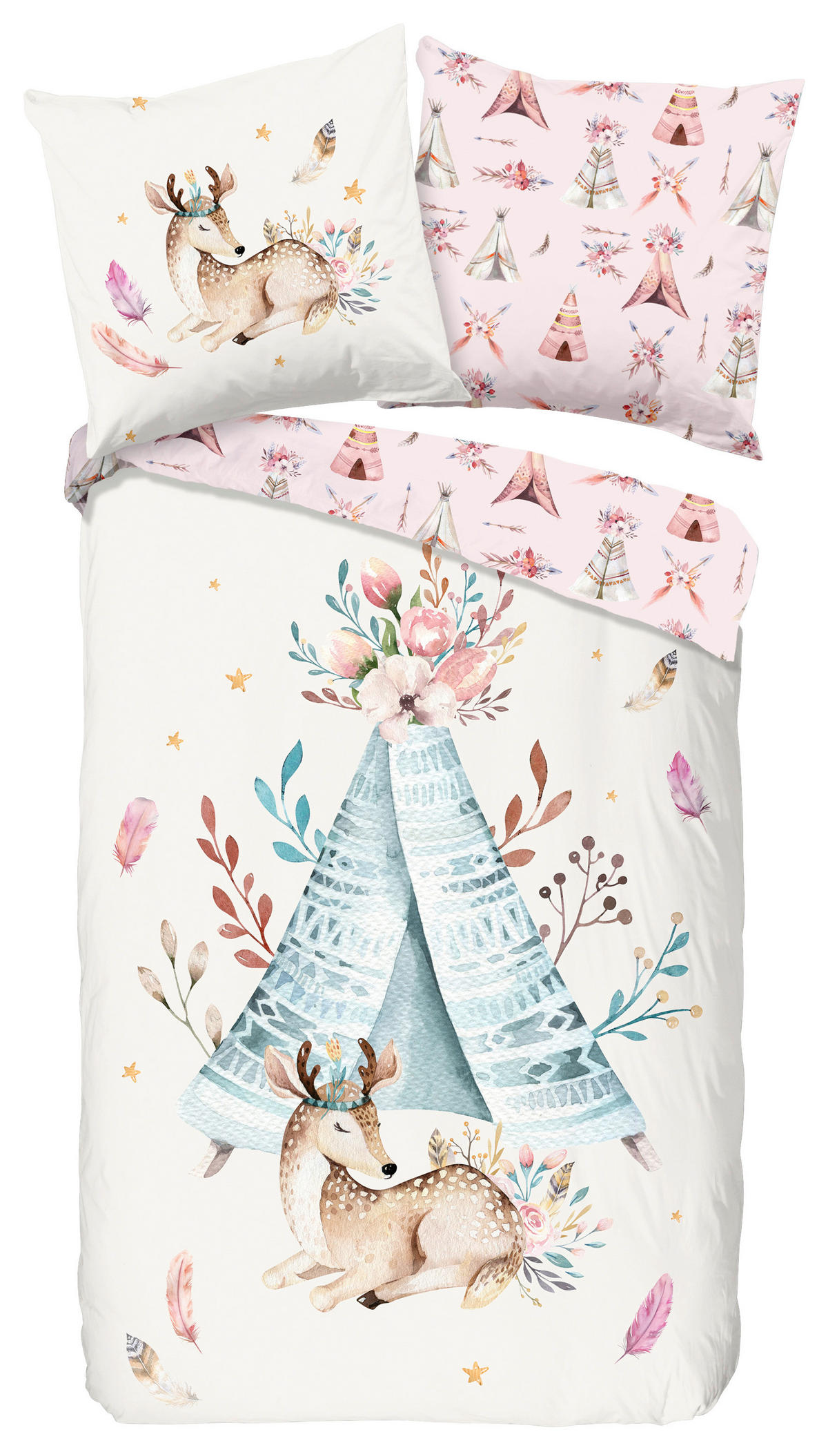 Baumwoll Bettwäsche Boho Renforce Boho - Multi (135,00/200,00cm) - Good Morning