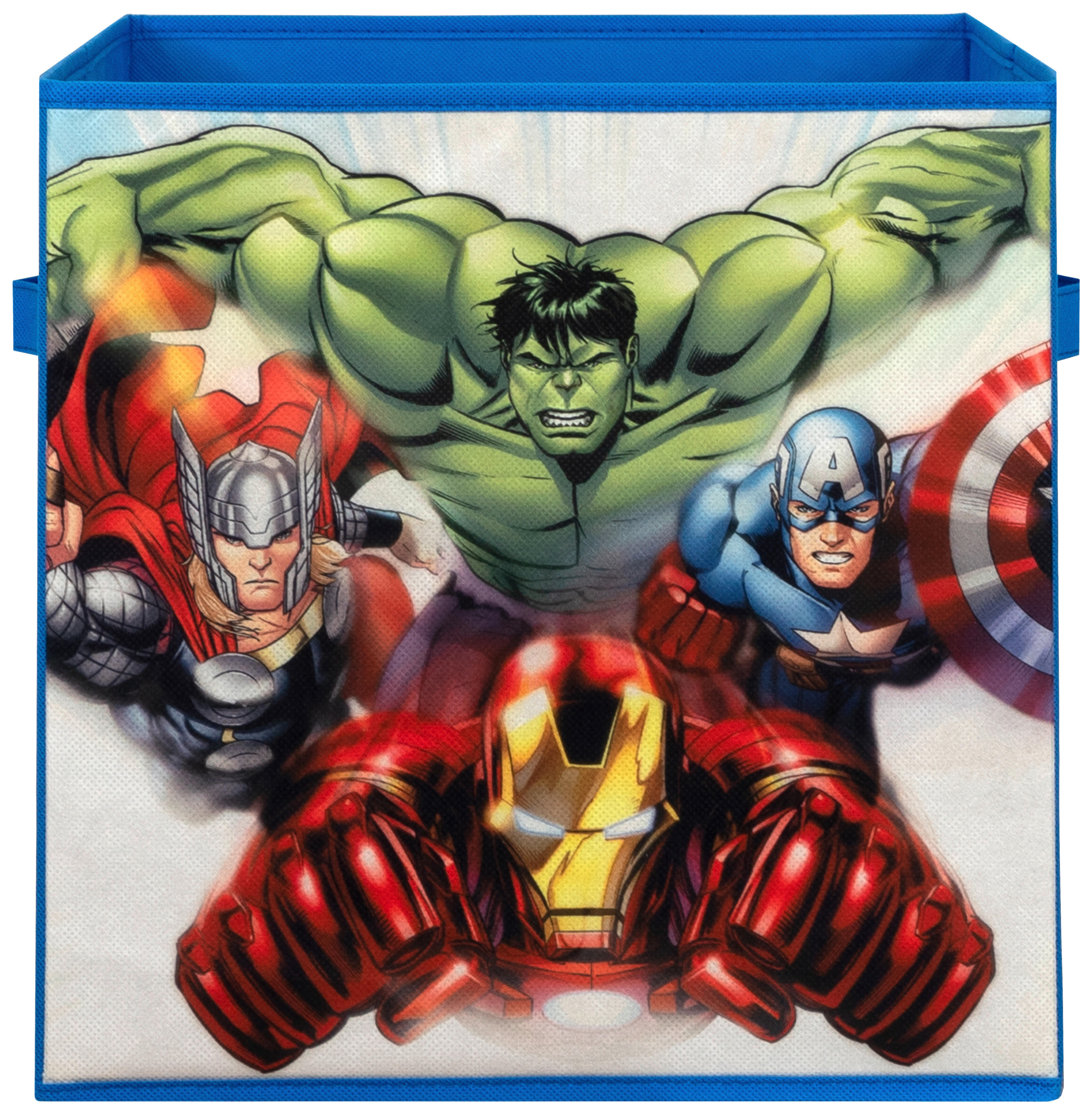 Stoffbox Avengers blau B/H/T: ca. 32x32x32 cm