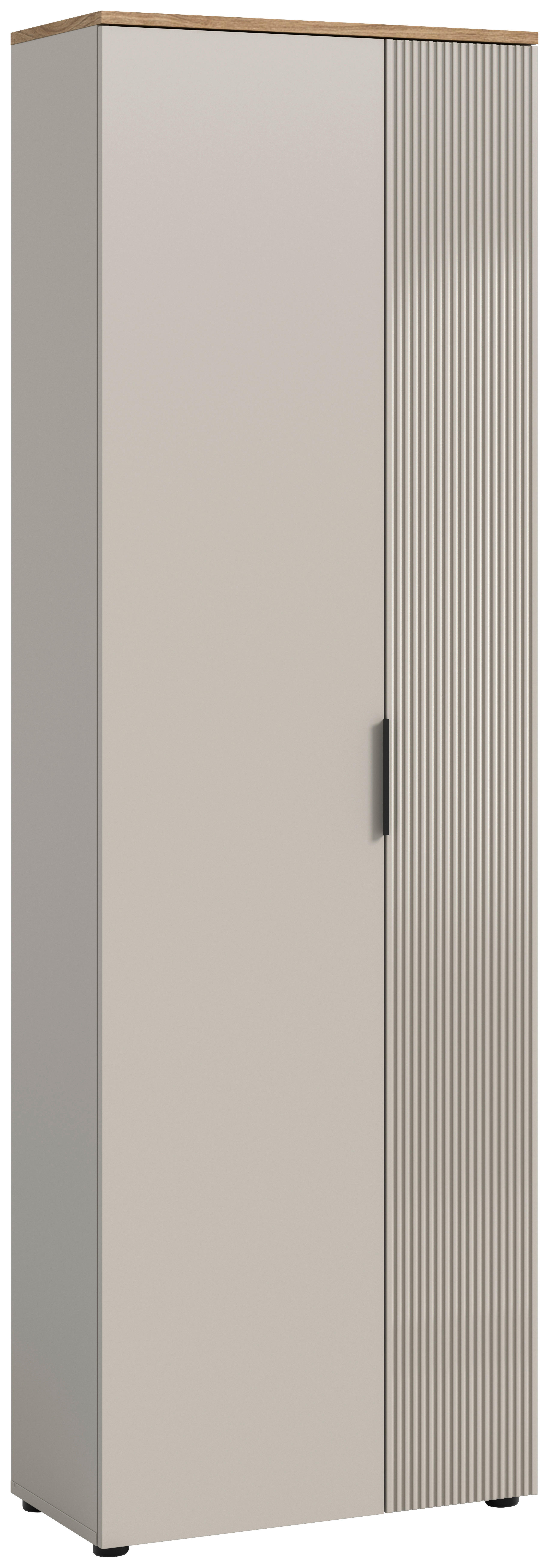 Garderobenschrank Slide Kaschmirgrau Nachbildung Evoke Oak Nachbildung B/H/T: ca. 60x195x36 cm Slide - (60,00/195,00/36,00cm) - xonox.home