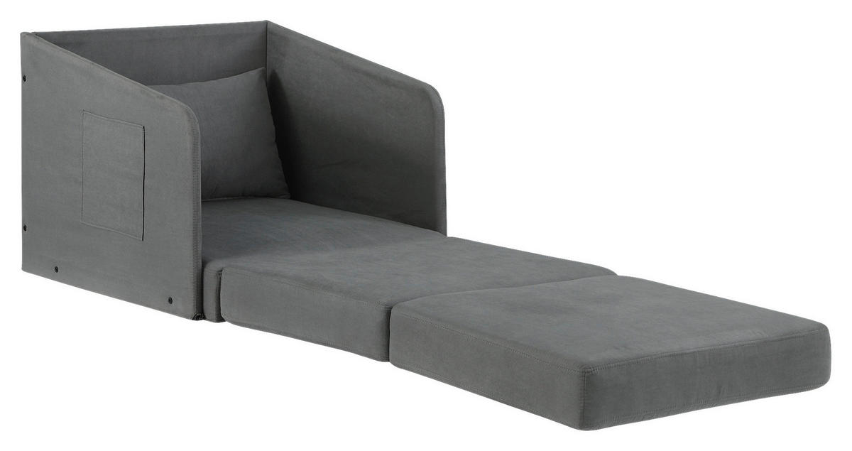 Schlafsofa 833-036 grau B/H/T: ca. 70x77x76 cm 833-036 - grau (70,00/77,00/76,00cm) - HOMCOM