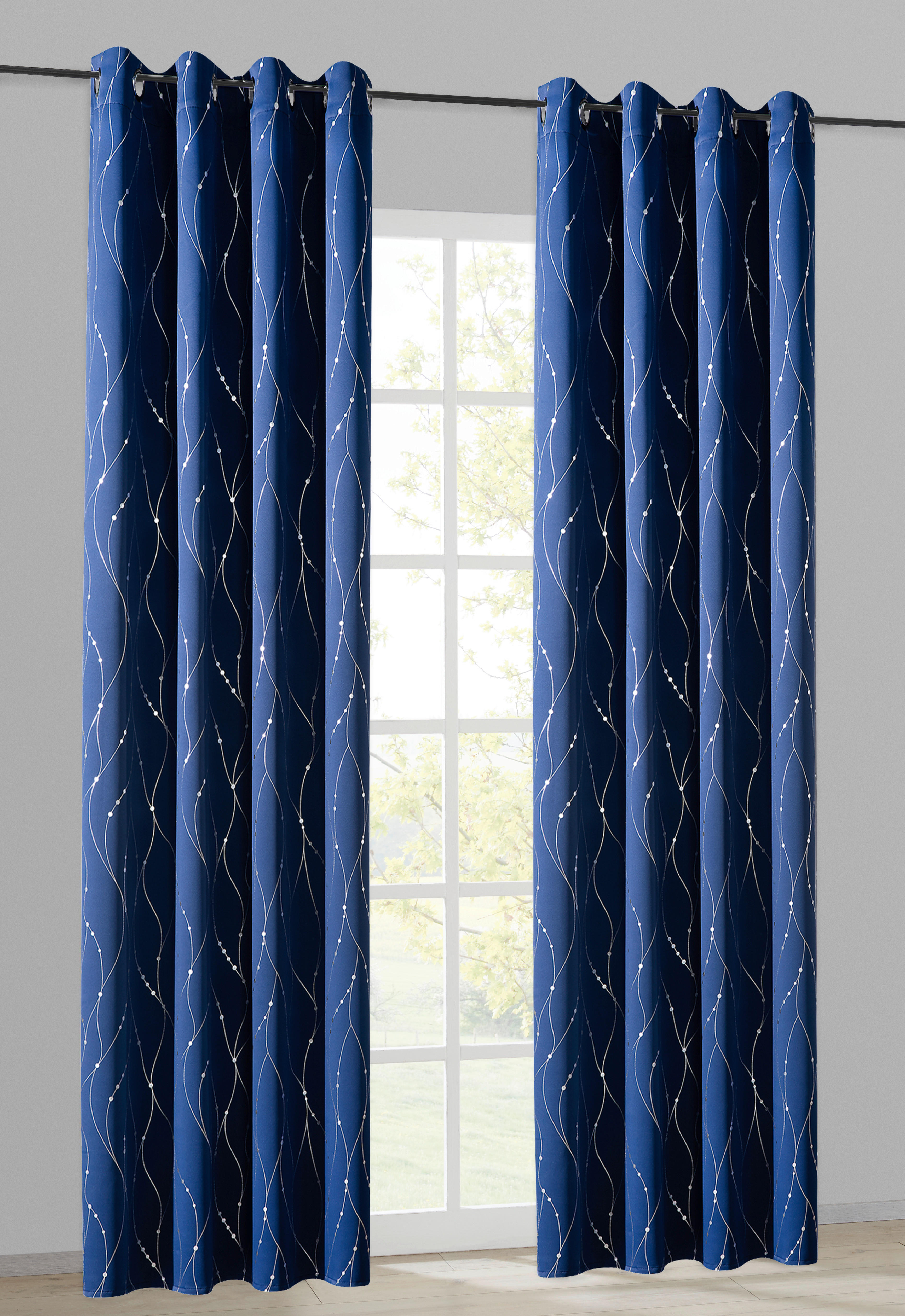 Verdunklungsvorhang Napoli blau B/L: ca. 135x245 cm Napoli - blau (135,00/245,00cm)