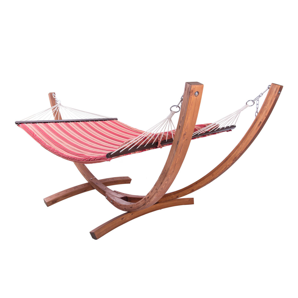 AXI Hängematte Hawaii braun Holz B/H/T: ca. 120x130x320 cm Hawaii - braun/rot (120,00/130,00/320,00cm) - AXI