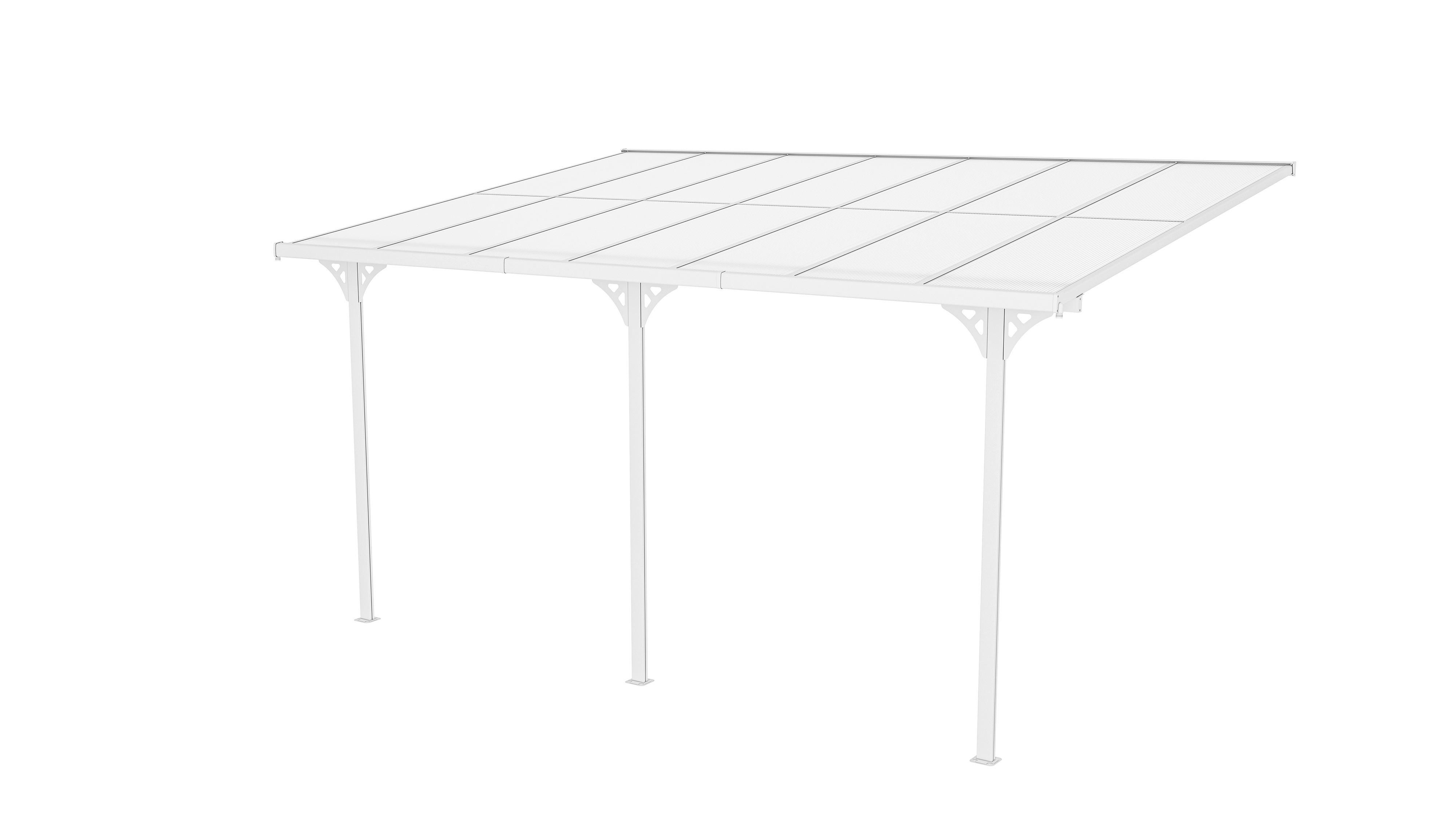 Westmann Terrassenüberdachung Bruce weiß Aluminium B/H/L: ca. 435x270x300 cm Bruce - weiß (300,00/435,00/270,00cm) - Westmann