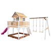 AXI Spielhaus Liam braun B/H/L: ca. 613x291x277 cm Liam - braun/lila (277,00/613,00/291,00cm) - AXI