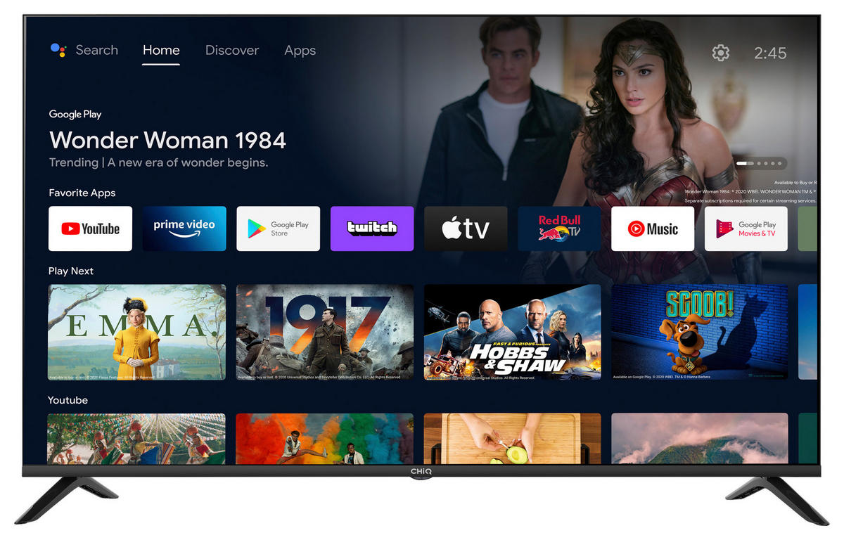 Chiq LED-TV U55P9A D: ca. 139 cm LED-Smart-TV_55"_4K_U55P9A_CHiQ - (139,00cm) - Chiq
