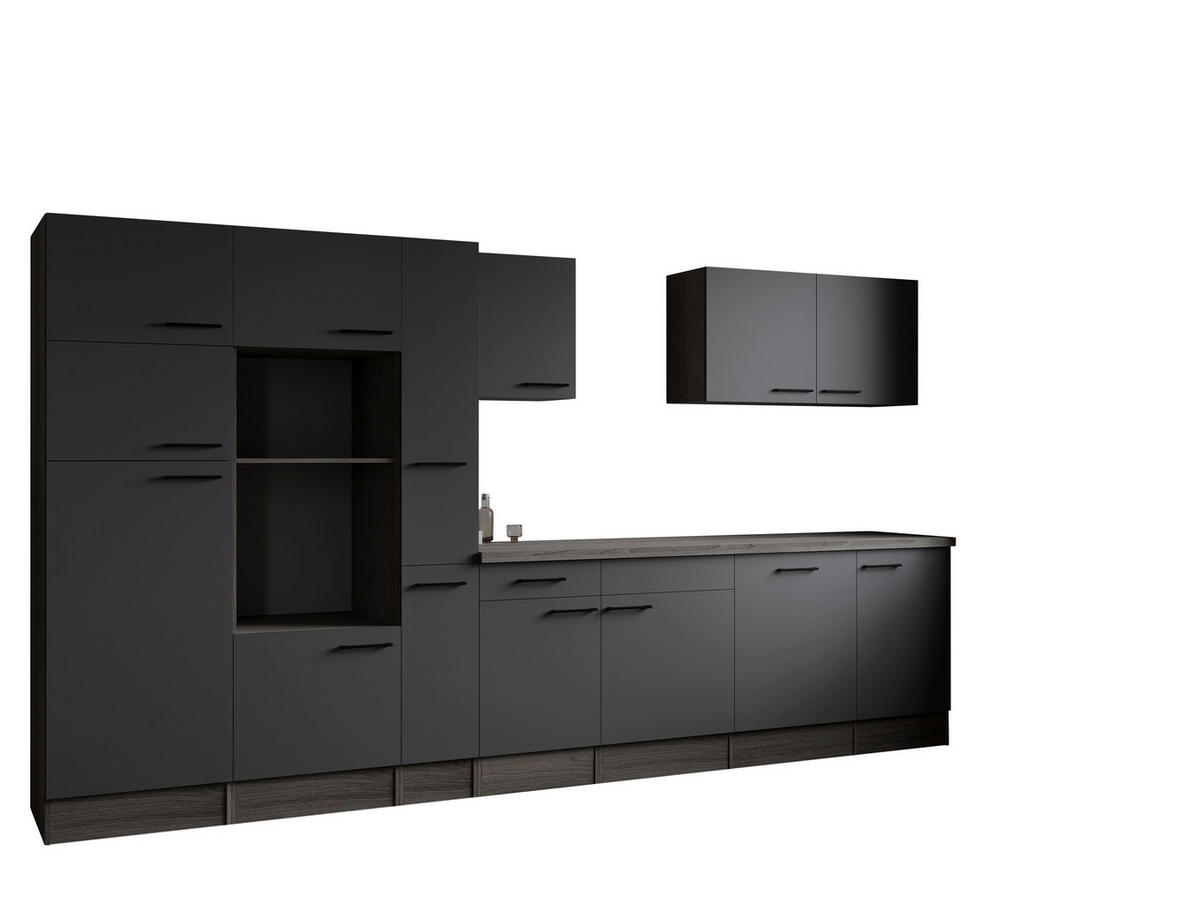 Küchenblock Oliver B/H/T: ca. 370x205x60 cm Oliver - Eiche/grau (370,00/205,00/60,00cm) - Respekta