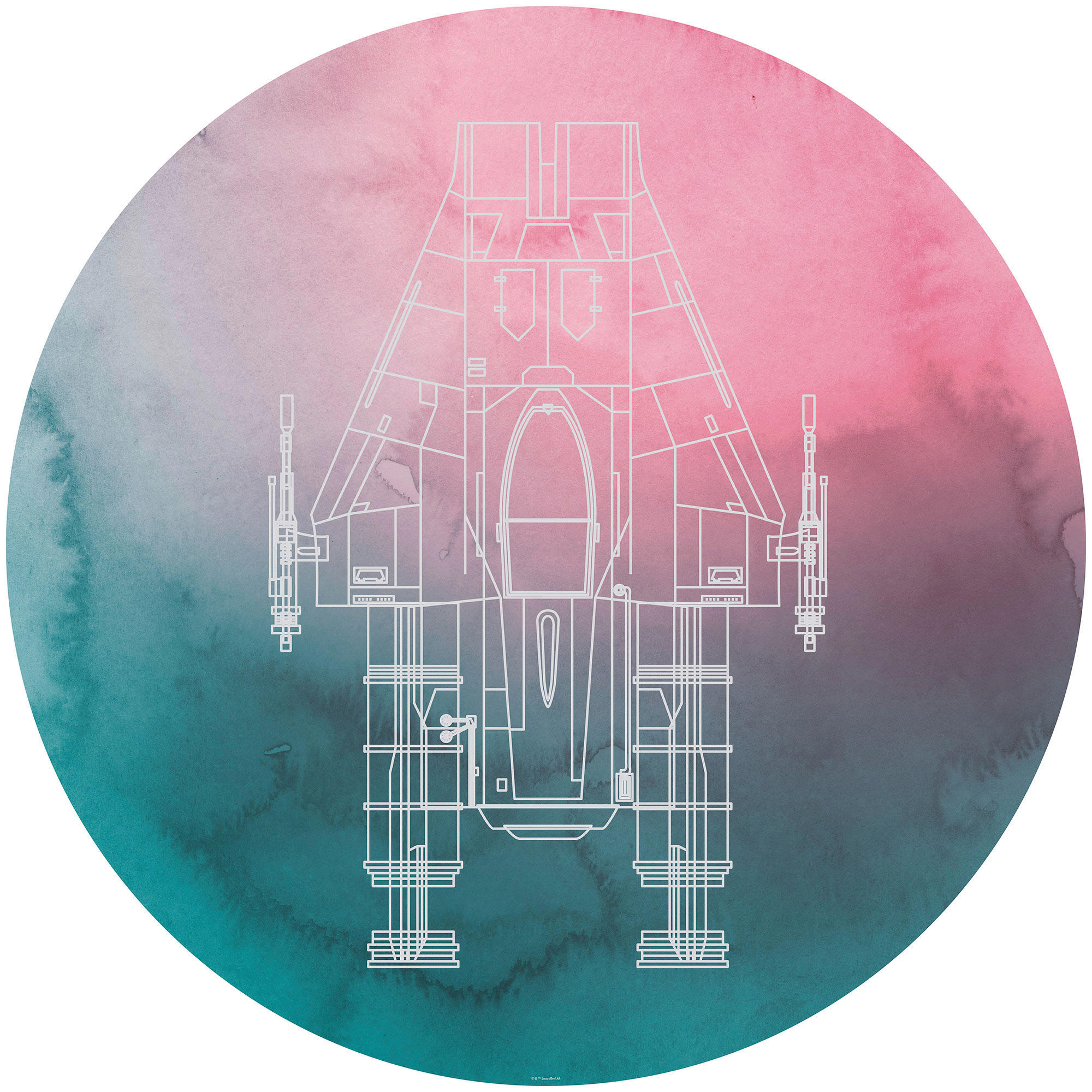 Komar Fototapete Star Wars A Wing D: ca. 125 cm Star Wars A Wing - (125,00cm) - Komar