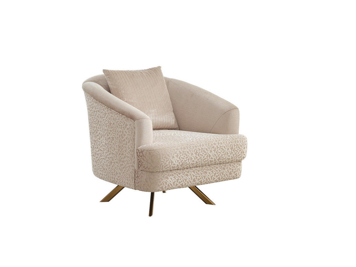 Sofa 3-2-1 Pera beige Webstoff Pera - gold/beige