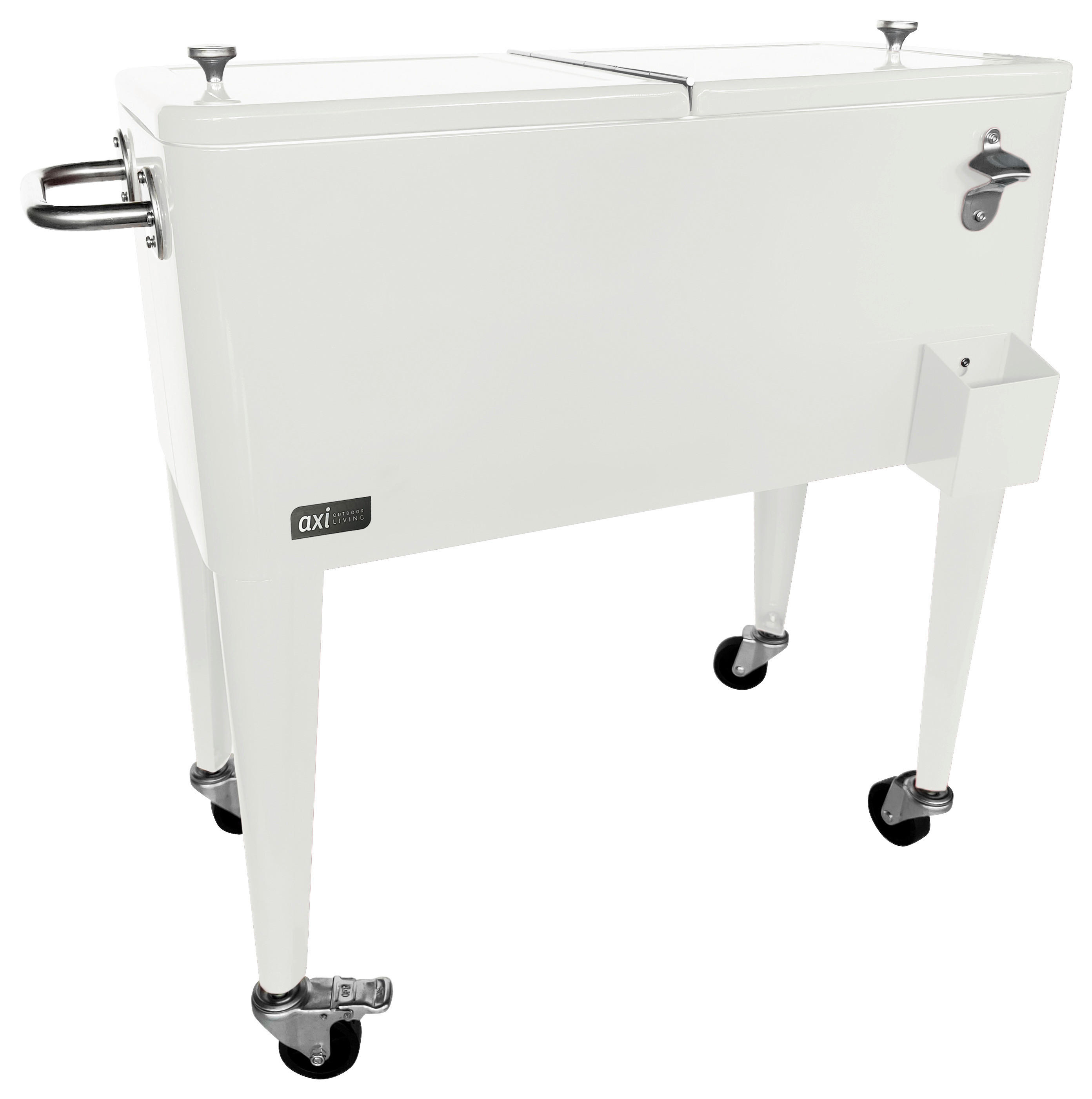 AXI Outdoor Living Getränkekühler Retro weiß Metall B/H/L: ca. 43x89x92 cm Retro - weiß (92,00/43,00/89,00cm) - AXI Outdoor Living