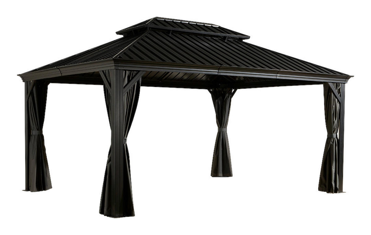 Sojag Pavillon Messina anthrazit Metall B/H/L: ca. 483x307x363 cm Messina - anthrazit (363,00/483,00/307,00cm) - Sojag