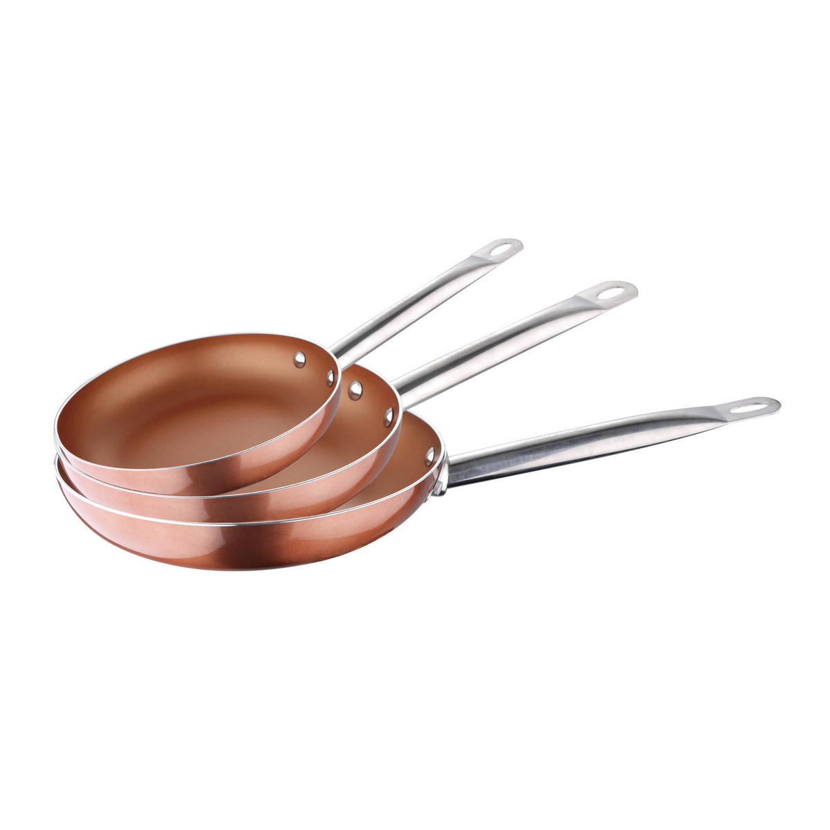 Bratpfanne PROFESSIONAL CHEF COPPER PLUS Kupfer Aluminium 3 tlg. PROFESSIONAL CHEF COPPER PLUS - Kupfer