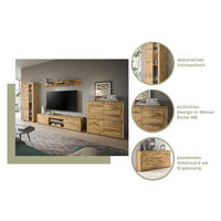 Wohnwand Jam Eiche Wotan Nachbildung B/H/T: ca. 310x169x35 cm Jam - Eiche (310,00/169,00/35,00cm) - xonox.home