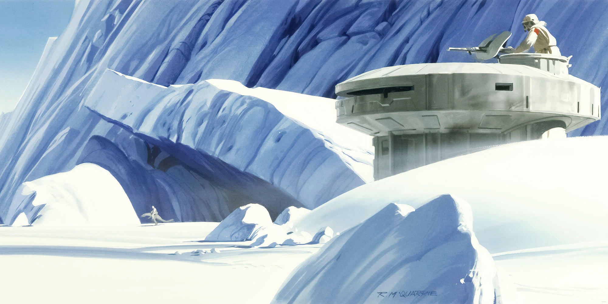 Komar Fototapete Star Wars Classic RMQ Hoth Echo Base, glatt, futuristisch, mehrfarbig, Weltall, (Packung)