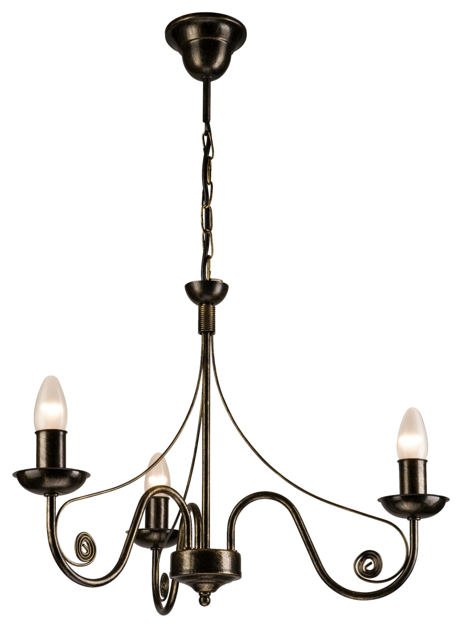 Lamkur Pendelleuchte DONATO 22444 schwarz Stahl H/L: ca. 72x45 cm E14 3 Brennstellen Donato - schwarz (45,00cm) - Lamkur