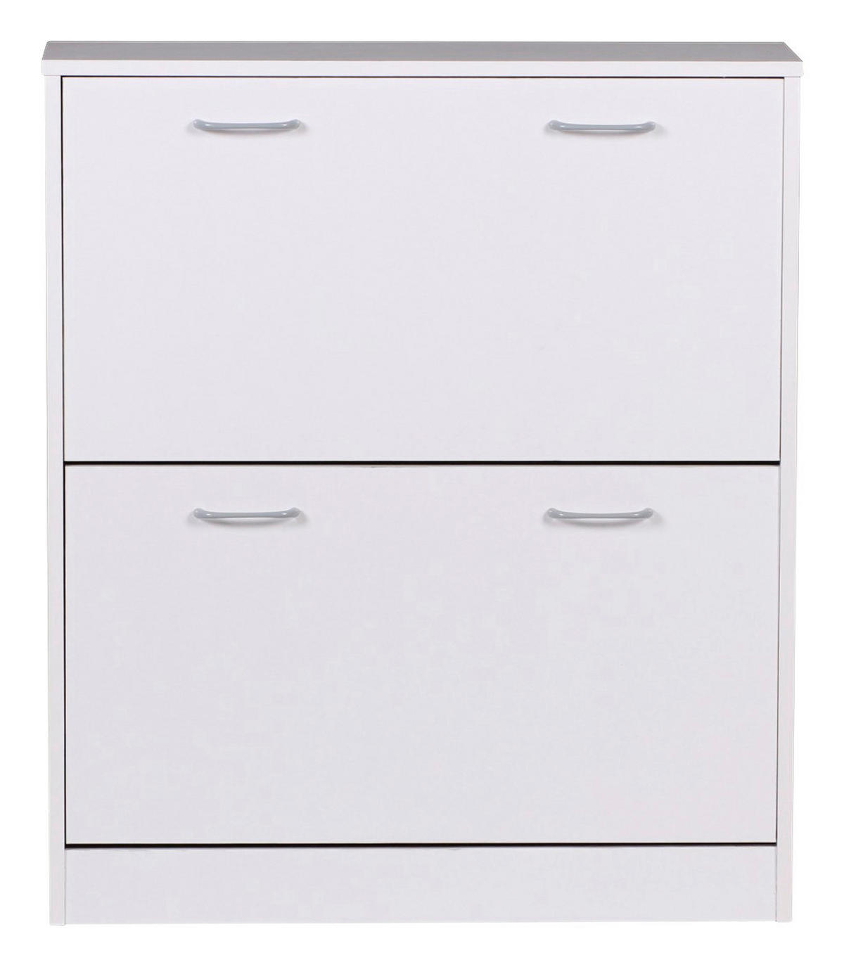 Schuhschrank weiß grau B/H/T: ca. 75x87x24 cm Schuhschrank - weiß/grau (75,00/87,00/24,00cm) - Wohnling