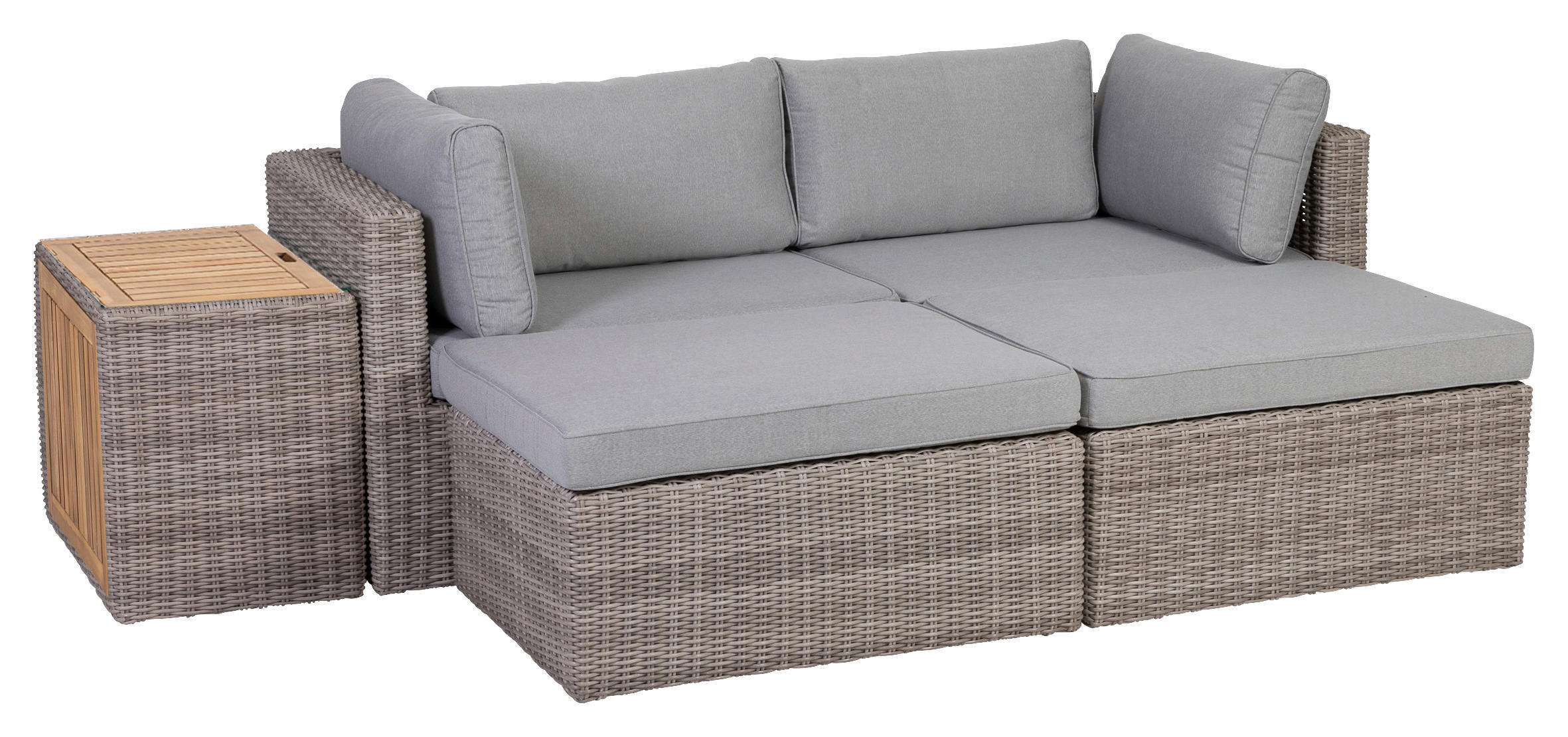 Greemotion Loungeset Olea grau Polyester B/H/L: ca. 135x95x73 cm Olea - grau (73,00/135,00/95,00cm) - Greemotion