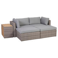 Greemotion Loungeset Olea grau Polyester B/H/L: ca. 135x95x73 cm Olea - grau (73,00/135,00/95,00cm) - Greemotion