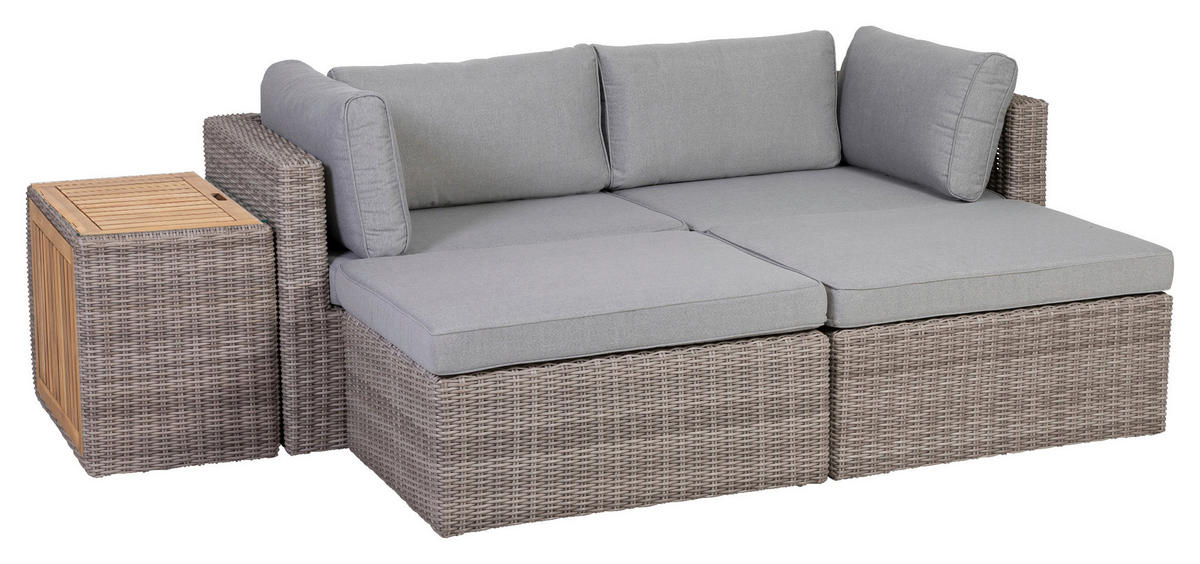 Greemotion Loungeset Olea grau Polyester B/H/L: ca. 135x95x73 cm Olea - grau (73,00/135,00/95,00cm) - Greemotion