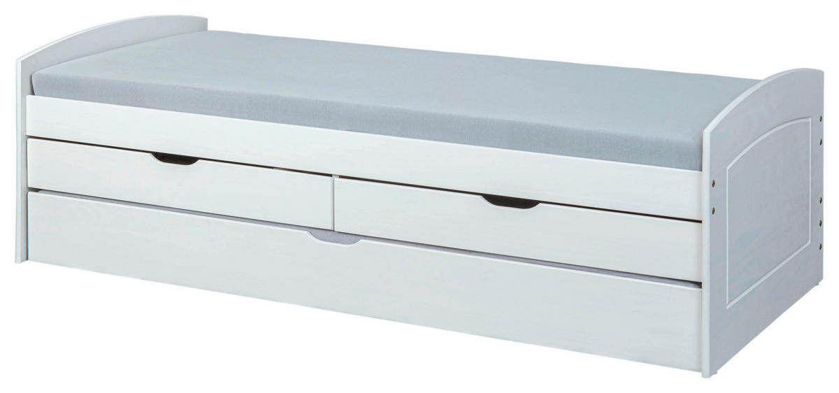 Funktionsbett RIED 90x200 weiß RIED 90x200 - weiß (204,00/98,00/63,00cm) - Inter Link
