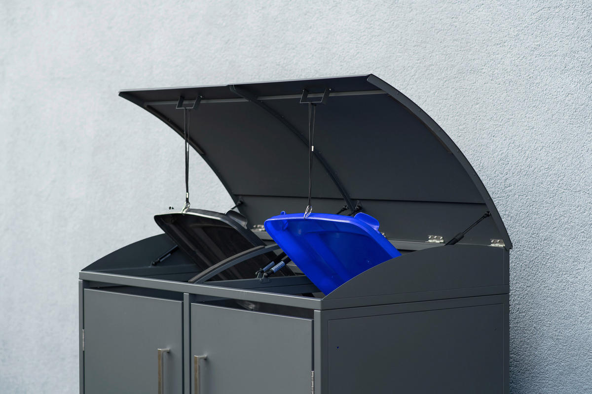 Westmann Mülltonnenbox Moderna anthrazit B/H/L: ca. 139x135x83 cm Moderna - anthrazit (83,00/139,00/135,00cm) - Westmann