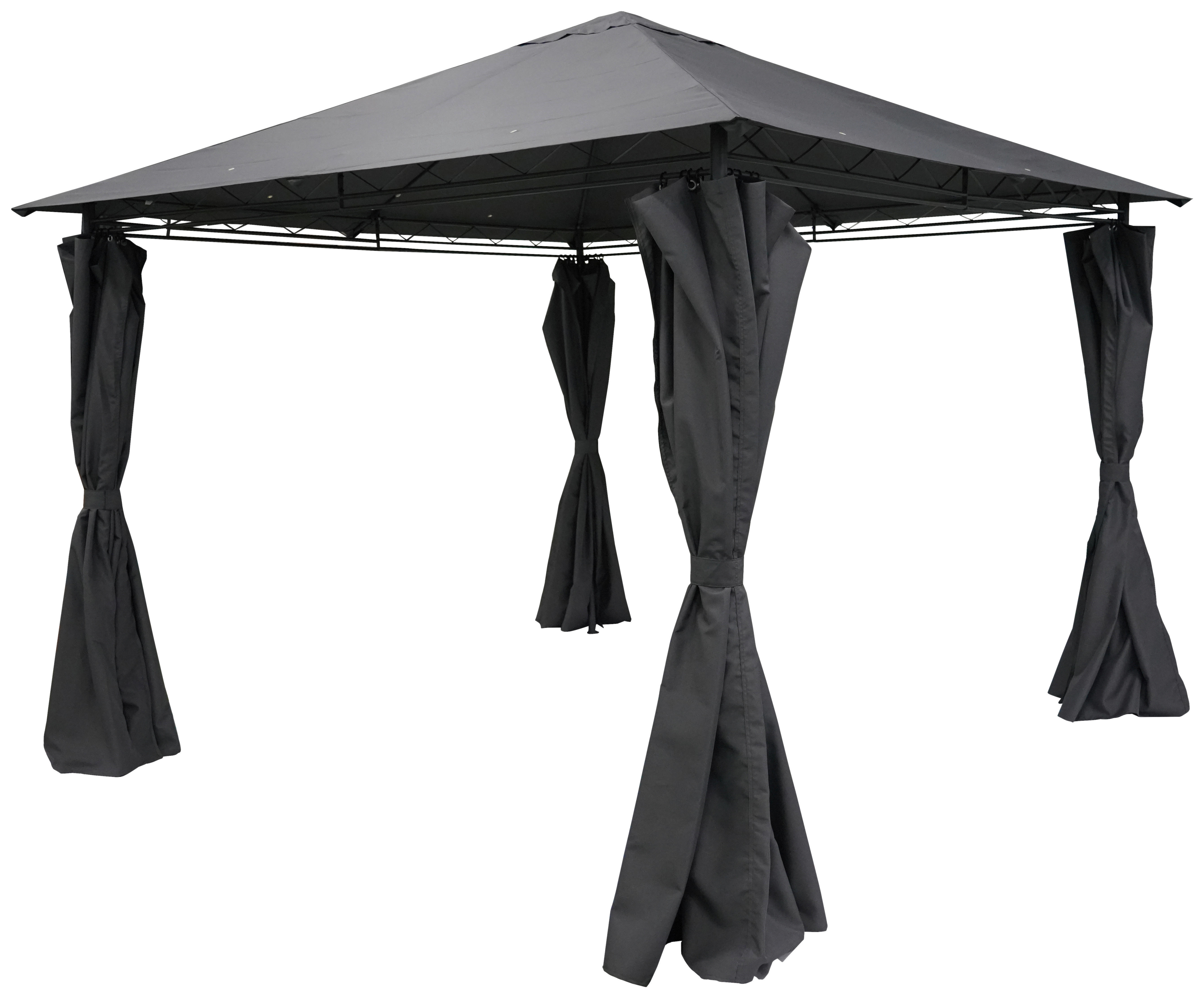 Pavillon Emil grau Stahl B/H/L: ca. 300x260x300 cm Emil - grau (300,00/300,00/260,00cm)