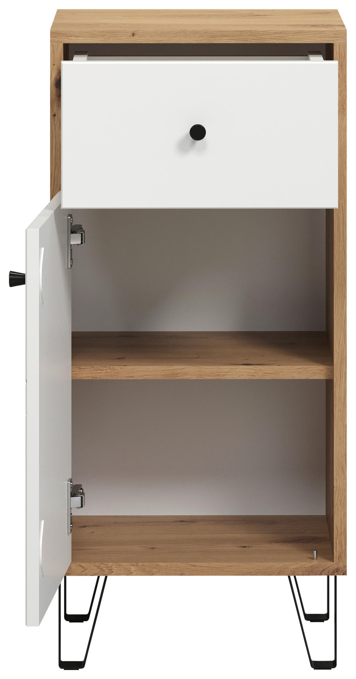 Stauraumelement Touch Eiche Artisan Nachbildung weiß matt B/H/T: ca. 36x79x29 cm Touch - Eiche/weiß (36,00/79,00/29,00cm) - Trendteam