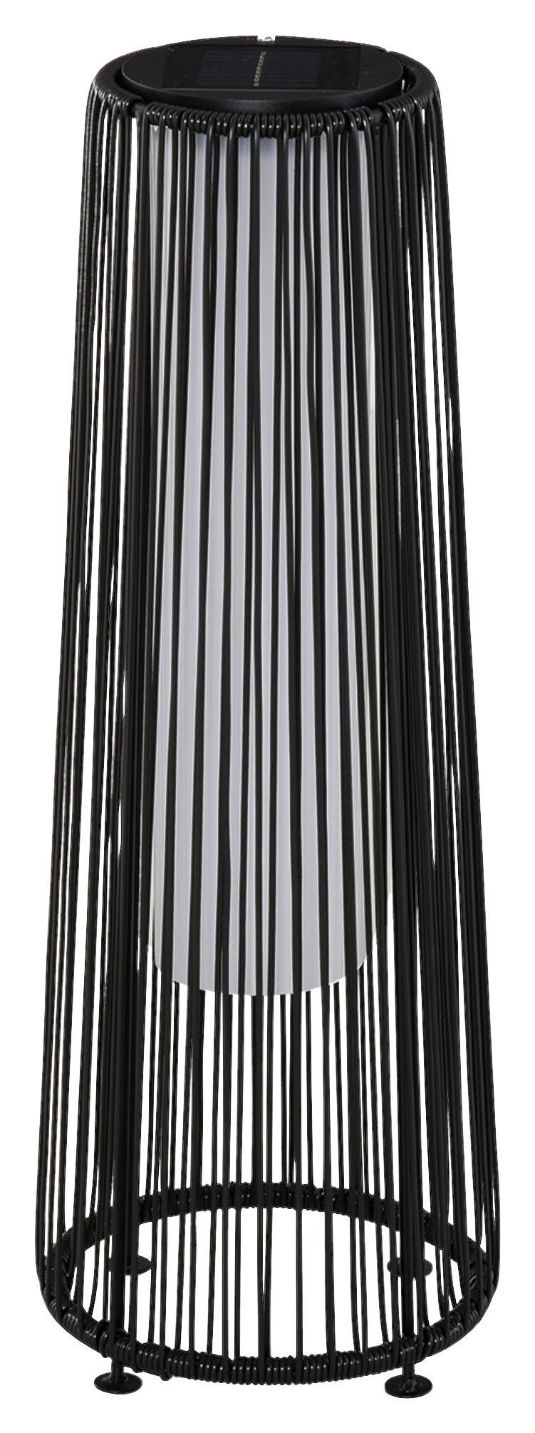 Solarleuchte schwarz Stahl Polyester Kunststoff B/H/L: ca. 21,5x61x21,5 cm Solarleuchte - schwarz (21,50/21,50/61,00cm) - Outsunny