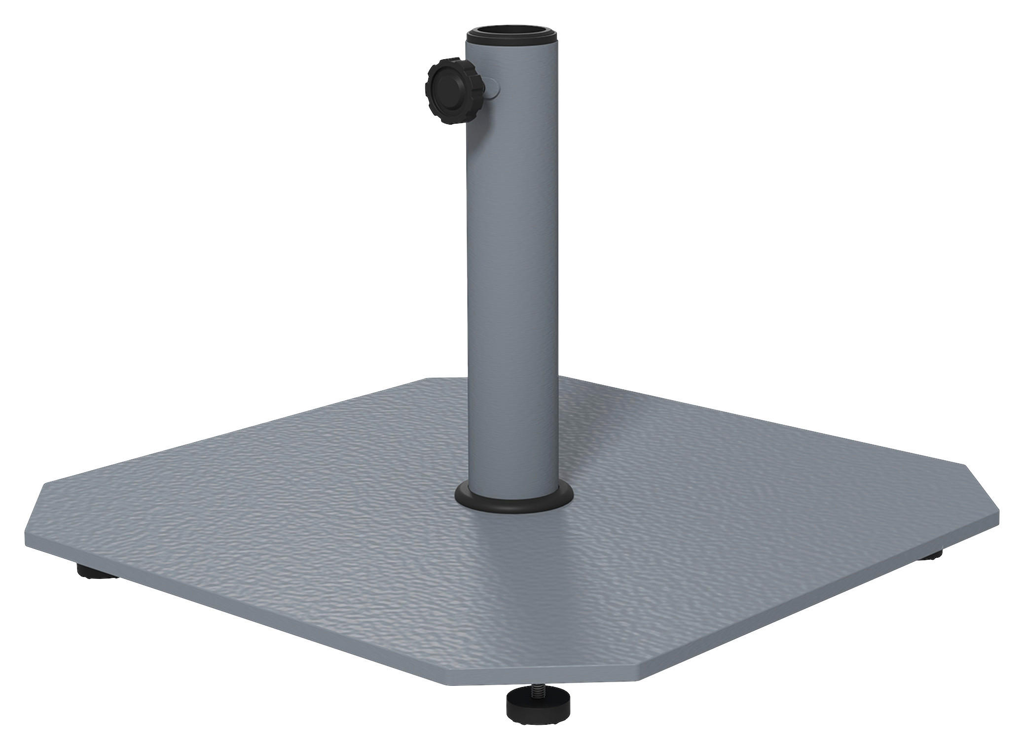 Outsunny Schirmständer grau Metall B/H/L: ca. 49,5x34x49,5 cm Schirmständer - grau (49,50/49,50/34,00cm) - Outsunny