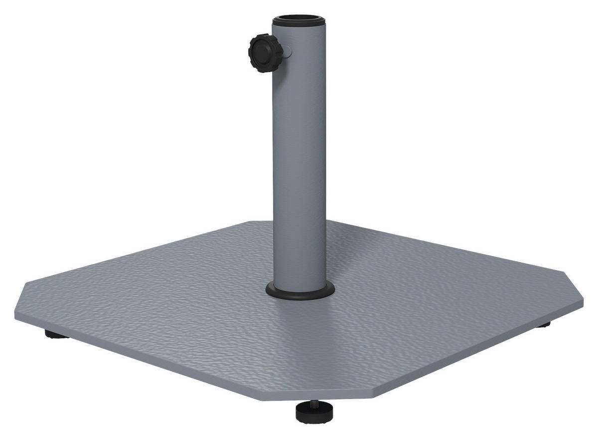 Outsunny Schirmständer grau Metall B/H/L: ca. 49,5x34x49,5 cm Schirmständer - grau (49,50/49,50/34,00cm) - Outsunny