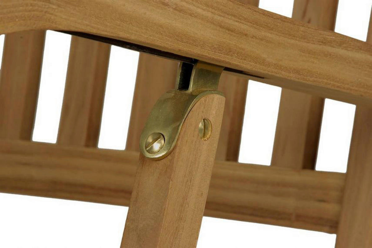 VCM Gartenliege braun Teakholz B/H/T: ca. 45x5x188 cm Gartenliege - braun/anthrazit (45,00/5,00/188,00cm) - VCM