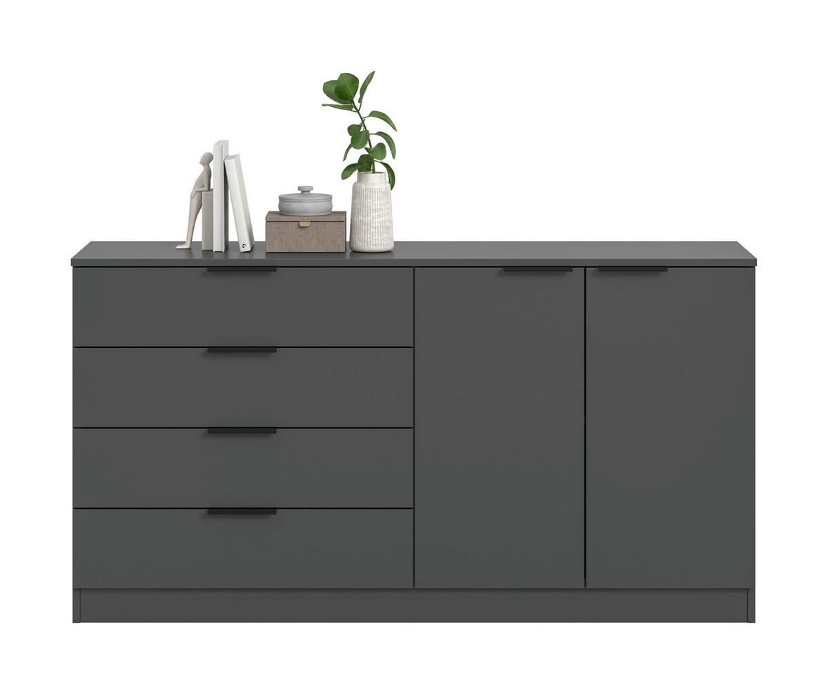 Kommode KOPENHAGEN anthrazit B/H/T: ca. 148x79x35 cm KOPENHAGEN - anthrazit (148,00/79,00/35,00cm) - xonox.home
