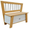 AXI Aufbewahrungsbank braun Holz B/H/L: ca. 116x84x37 cm Aufbewahrungsbank - braun/weiß (37,00/116,00/84,00cm) - AXI