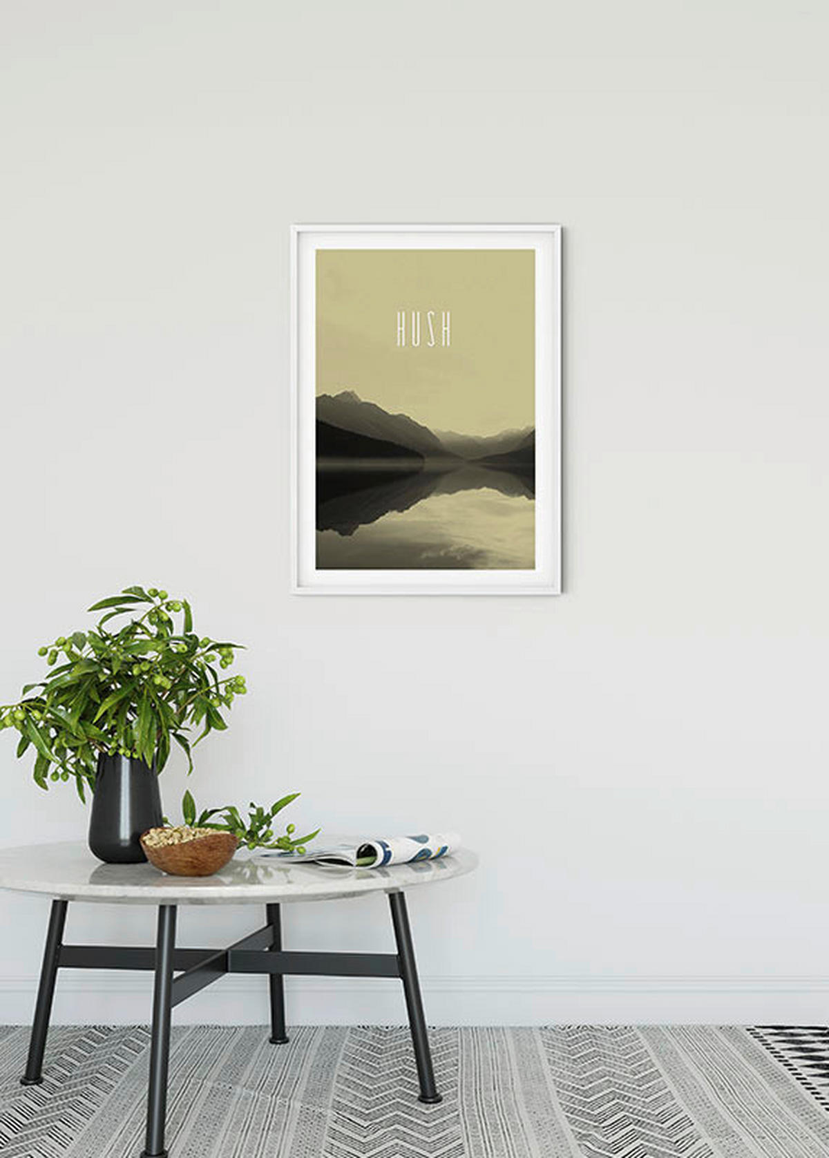 Komar Poster Word Lake Hush Sand Natur B/L: ca. 50x70 cm Word Lake Hush Sand - (50,00/70,00cm) - Komar