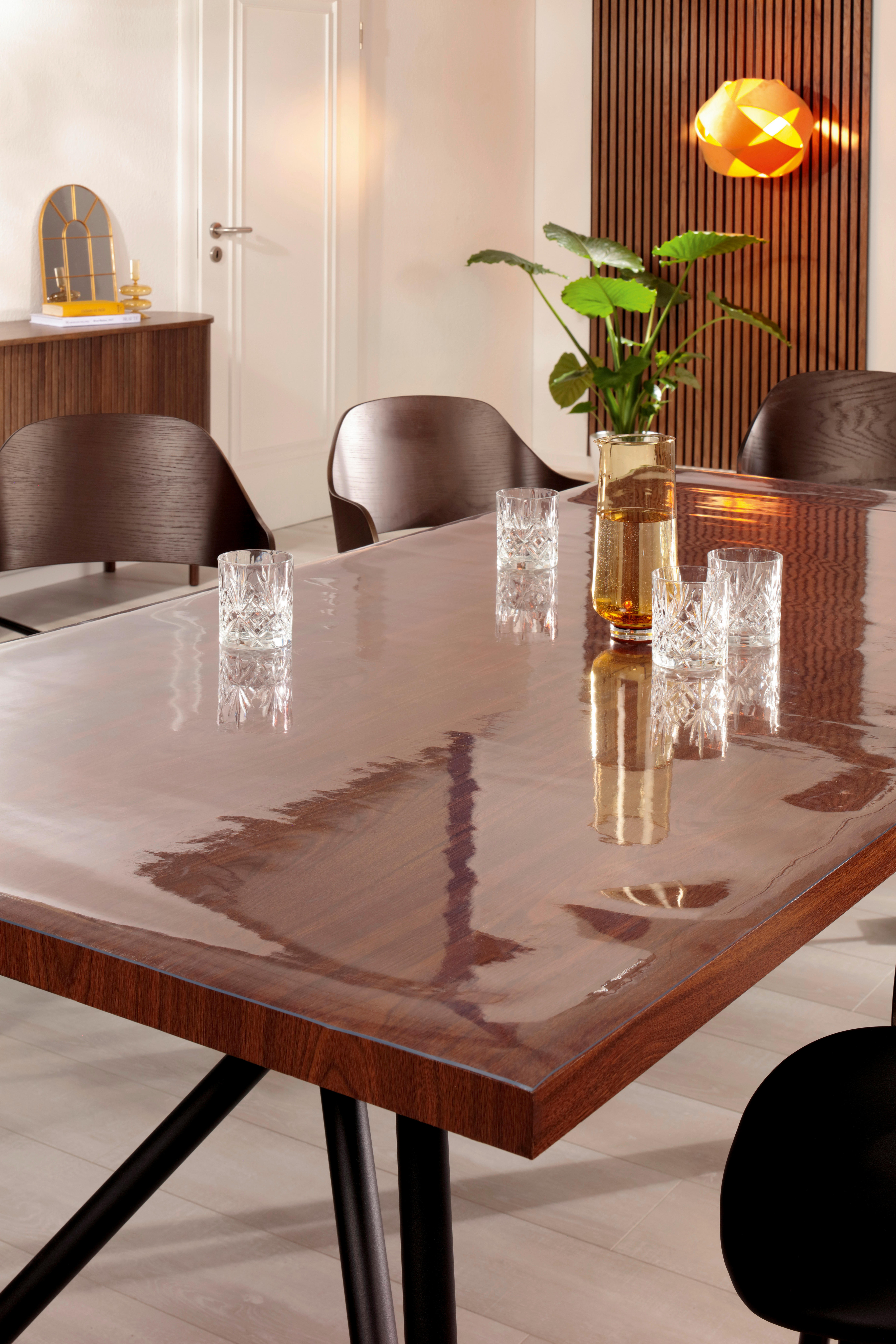 Abwaschbarer Tischbelag transparent B: ca. 100 cm Glasklarfolie - transparent (100,00cm)