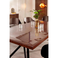 Abwaschbarer Tischbelag transparent B: ca. 100 cm Glasklarfolie - transparent (100,00cm)