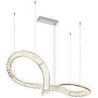 GLOBO LED-Pendelleuchte NEIL 67339-72C klar Chrom Metall Edelstahl B/H/L: ca. 33x120x110 cm 1.0 Brennstellen NEIL - klar/Chrom (110,00/33,00/120,00cm) - GLOBO