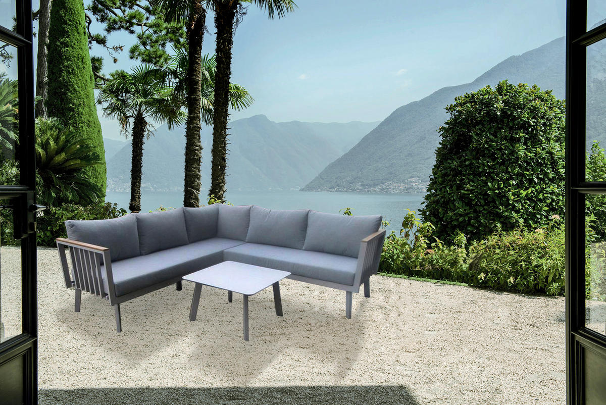 Acamp Loungeset Gondola grau Aluminium B/H/L: ca. 71x68x145 cm Gondola - grau (145,00/71,00/68,00cm) - Acamp
