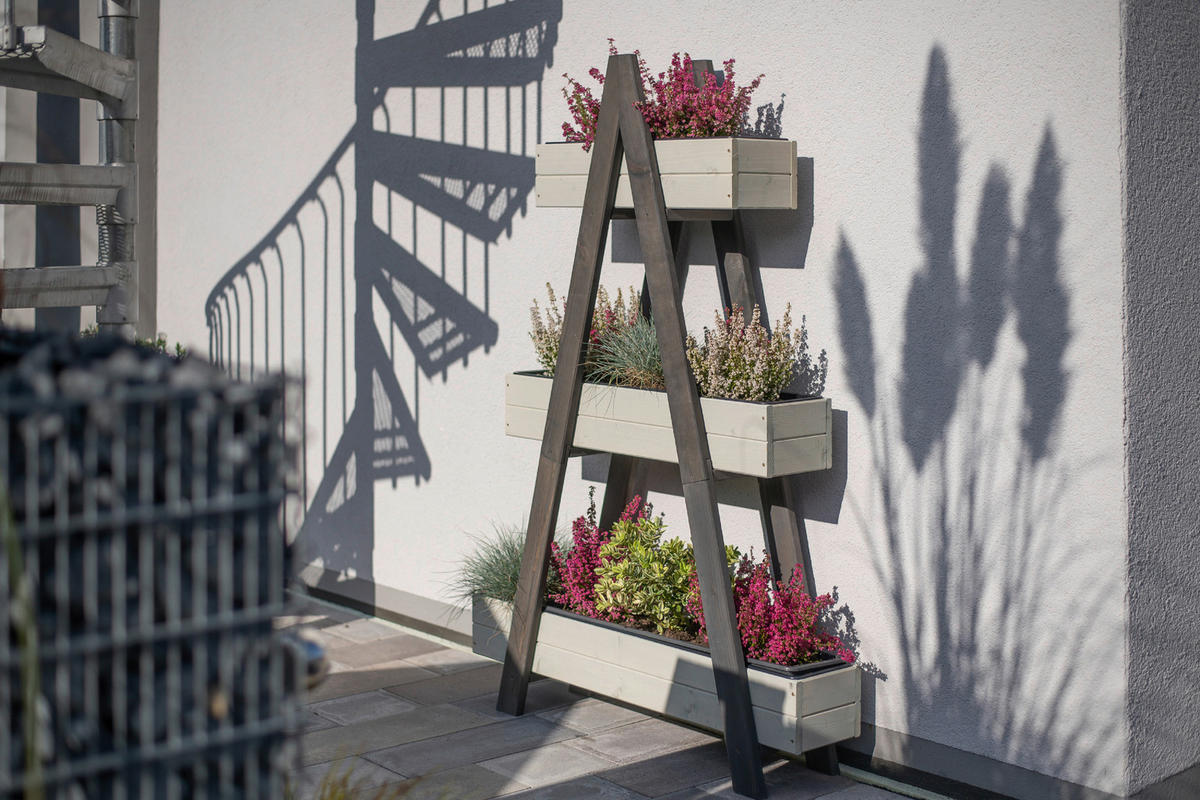 Westmann Hochbeet Ella grau Holz B/H/L: ca. 25x147x101 cm Ella - grau (101,00/25,00/147,00cm) - Westmann